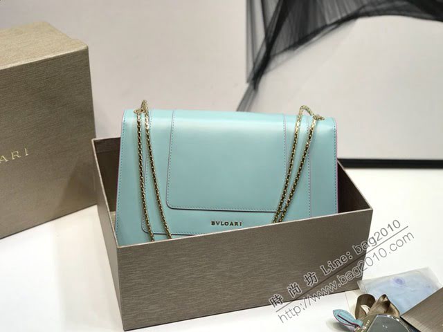 Bvlgari女包 寶格麗最新馬卡龍春夏限定色系雙層蛇頭包 B35362 寶格麗女士鏈條肩背包  fyd1497